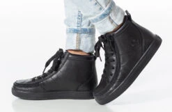Black To The Floor Leather BILLY Classic Lace Highs -Outlet Billy Footwear Store BK21300 002 studio standing 1 940x614 49060b09 0603 41b2 b49e aeadc78cf287