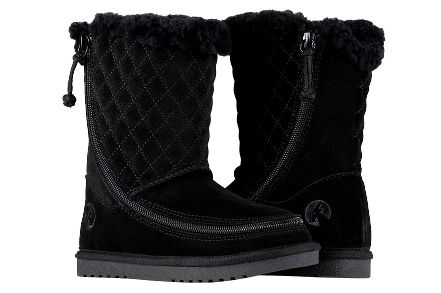 FINAL SALE - Black BILLY Cozy Quilt Lux Boots 1 FINAL SALE - Black BILLY Cozy Quilt Lux Boots