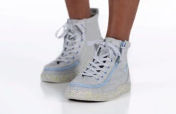 FINAL SALE - Grey/Blue Speckle BILLY Classic Lace High Tops -Outlet Billy Footwear Store BK22100 020 studio standing 2 940x614 1a06ad44 eac0 45cb 9fab e179630b0f2f