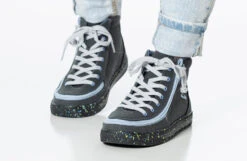 FINAL SALE - Charcoal/Blue Speckle BILLY Classic Lace High Tops -Outlet Billy Footwear Store BK22100 021 studio standing 2 940x614 d407dd69 6270 4a22 8ca3 cdc69df9e97f