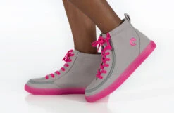 FINAL SALE - Grey/Pink BILLY Classic Lace High Tops -Outlet Billy Footwear Store BK22100 050 studio standing 1 940x614 49e80424 7aa1 4143 b49c 783380d2d37d