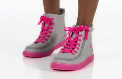 FINAL SALE - Grey/Pink BILLY Classic Lace High Tops -Outlet Billy Footwear Store BK22100 050 studio standing 2 940x614 6c0d9381 36f8 4b6b 8691 ea740aab8f4e