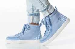 FINAL SALE - Blue Gingham BILLY Classic Lace High Tops -Outlet Billy Footwear Store BK22100 450 studio standing 1 940x614 03dcb56d 520b 4213 82ce c726ed21b04e