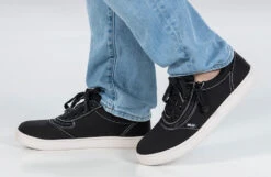 FINAL SALE - Men's Black/White Stitch BILLY Sneaker Low Tops -Outlet Billy Footwear Store BM22128 002 studio standing 1 940x614 99897b3c 647e 40da a3ca a994e149744a