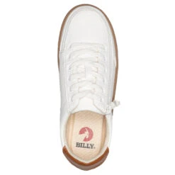 FINAL SALE - Women's White (Brown Mustache) BILLY Low Sneakers -Outlet Billy Footwear Store BW20007 100 Top 880x880 73ac9c60 025f 4113 a70d 776f657ce254