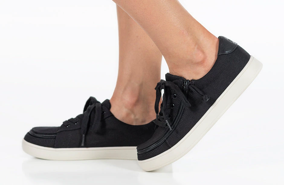 FINAL SALE - Women's Black Canvas BILLY Sneaker Low Tops 9 FINAL SALE - Women's Black Canvas BILLY Sneaker Low Tops - Image 9