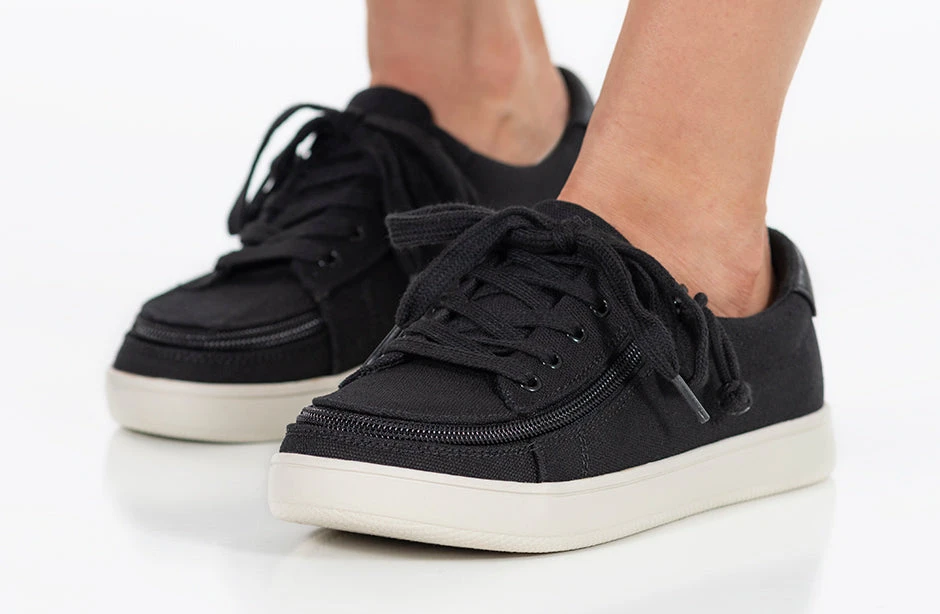FINAL SALE - Women's Black Canvas BILLY Sneaker Low Tops 10 FINAL SALE - Women's Black Canvas BILLY Sneaker Low Tops - Image 10