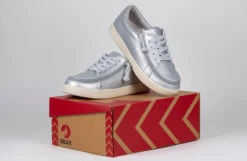 FINAL SALE - Women's Silver Grey Metallic BILLY Sneaker Low Tops -Outlet Billy Footwear Store BW22128 050 studio 3 940x614 792a13aa 2069 418d a0b4 803545aeb689
