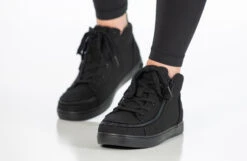 FINAL SALE - Women's Black To The Floor BILLY Sneaker Lace Mid Tops -Outlet Billy Footwear Store BW22135 003 studio standing 2 940x614 7218d330 ff3e 4e64 97f7 6c0dc6df16af