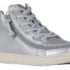 FINAL SALE - Women's Silver Grey Metallic BILLY Sneaker Lace Mid Tops