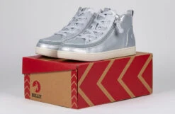 FINAL SALE - Women's Silver Grey Metallic BILLY Sneaker Lace Mid Tops -Outlet Billy Footwear Store BW22135 040 studio 1 940x614 9741e33b a875 42b1 a2b9 be133a17b79d