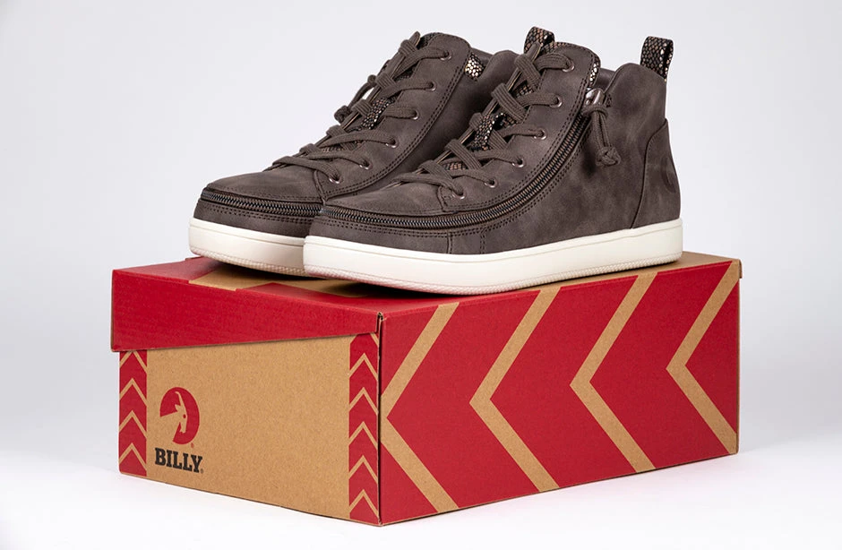 FINAL SALE - Women's Espresso BILLY Sneaker Lace Mid Tops 7 FINAL SALE - Women's Espresso BILLY Sneaker Lace Mid Tops - Image 7