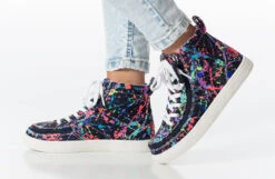 Sasha Splatter BILLY Classic Lace High Tops -Outlet Billy Footwear Store bk23100 009 studio standing 1 940x614 52633521306 o