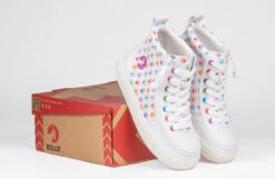Rainbow Polka BILLY Classic Lace High Tops -Outlet Billy Footwear Store bk23100 111 onbox 2 940x614 52488793737 o